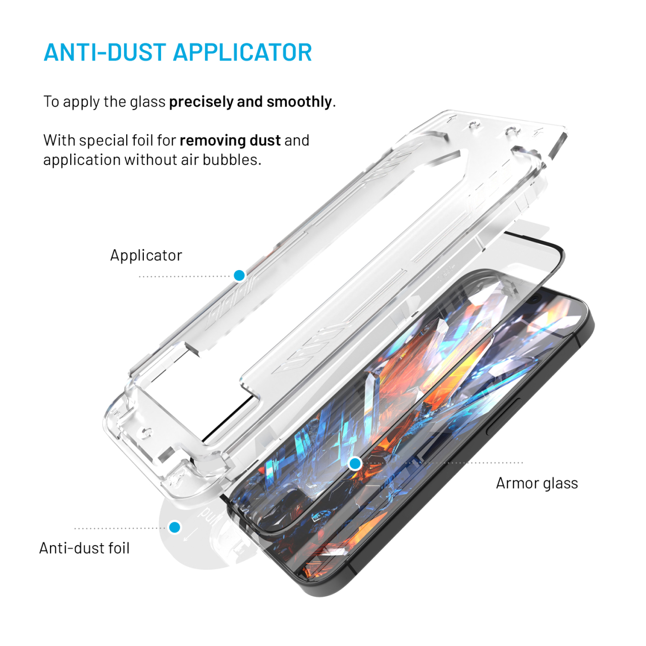 Ultra odolné tvrdené sklo FIXED Armor pre Samsung Galaxy S26, čierne