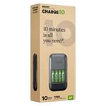 Ultra-rychlá nabíječka baterií GP Charge 10 S491 + 4× AA