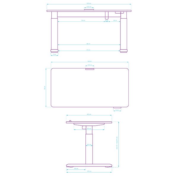 ULTRADESK Pulsar biely