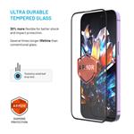 Ultraodolné tvrdené sklo FIXED Armor s aplikátorom proti prachu a vrstvou AR pre Apple iPhone 15/iPhone 16, čierne
