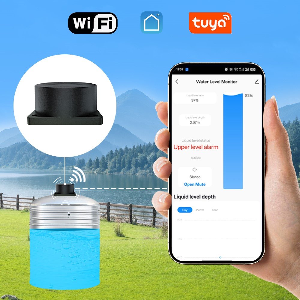 Ultrasonický snímač hladiny kapaliny Immax NEO Smart, 5m, WiFi