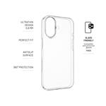 Ultratenký gélový kryt TPU FIXED Story Slim pre Apple iPhone 16, 0,6 mm, číry