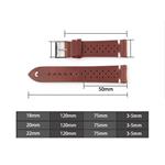 Univerzálny remienok RhinoTech z pravej kože Quick Release 20 mm hnedý