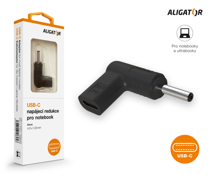 USB-C napájecí redukce 4,0 x 1,35 mm pro notebooky Asus