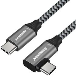 USB-C zahnutý kabel ( USB 3.2 GEN 2, 3A, 60W, 20Gbit/s ) 1m 