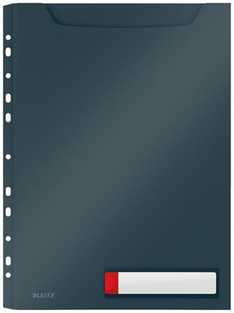 Veľkokapacitné zakladače Leitz Cosy A4, nepriehľadný PP, 3 ks, zamatovo sivé