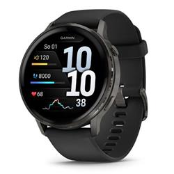 Venu 4 - 45 mmSlate a Černý silikonový řemínek