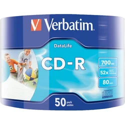 Verbatim CD-R DataLife 52x, 700MB, 50 ks (Spindl)