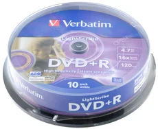 Verbatim DVD+R Lightscribe 4,7GB 16x 10-PACK Spindle