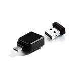 VERBATIM Flash Disk 16GB Store 'n' Stay NANO + micro USB OTG adaptér, USB 2.0, černá