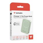 Verbatim magnetická bezdrátová powerbanka Charge 'n' Go Essentials, 20000mAh, zelená