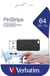 VERBATIM Store 'n' Go PinStripe 64GB USB 2.0 černá