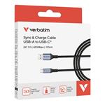 Verbatim USB-A->C kábel Sync & Charge 18W čierny