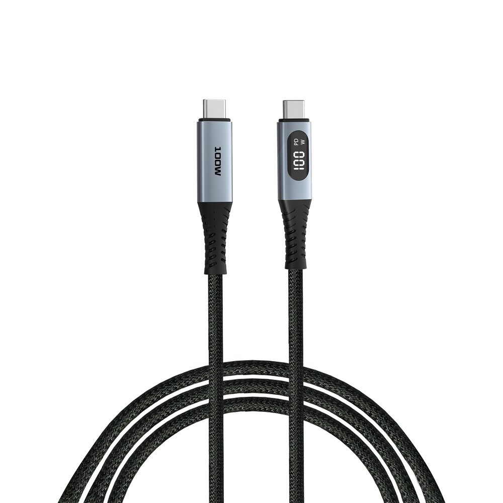 Verbatim USB-C->C kabel Sync & Charge s ukazatelem napájení 100W černý