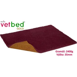 Vetbed Gold vínová 100 x 75 cm, vlas 35 mm