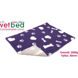 Vetbed protiskluz/Drybed fialová motivy 150 x 100 cm, vlas 30 mm