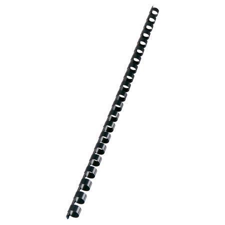 VICTORIA Hřbet, plastový, černý, 12 mm, 56-80 listů