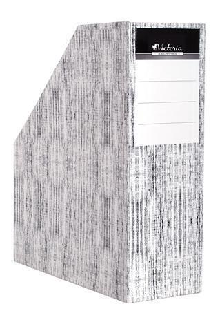 VICTORIA Stojan na časopisy, dekor textil, karton, 90 mm