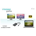 Video adaptér i-tec USB-C Dual 4K/60Hz (single 8K/30Hz) DP
