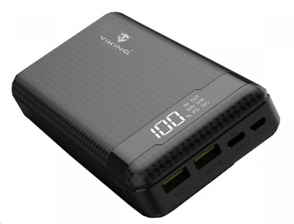 Viking power banka PN-963PD, QC3.0, 20000 mAh, černá