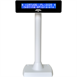 Virtuos FL-2025MB 2x20 LCD displej pre zákazníkov, USB, biely