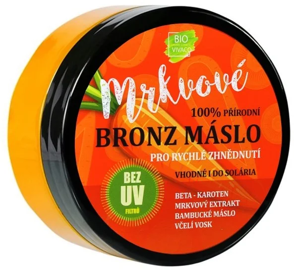 Vivaco 100% prírodný opaľovací maslo s mrkvovým extraktom SPF 190001