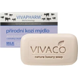 Vivapharm Přírodní jemné kosmetické mýdlo s extrakty z kozího mléka (tuhé) 100g