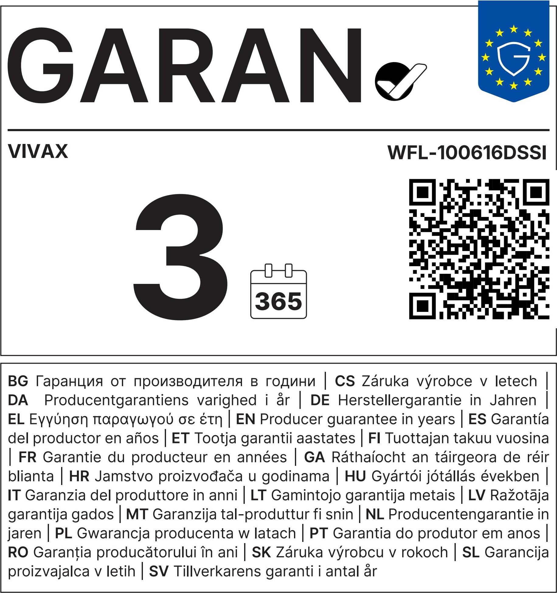 VIVAX WFL-100616DSSI
