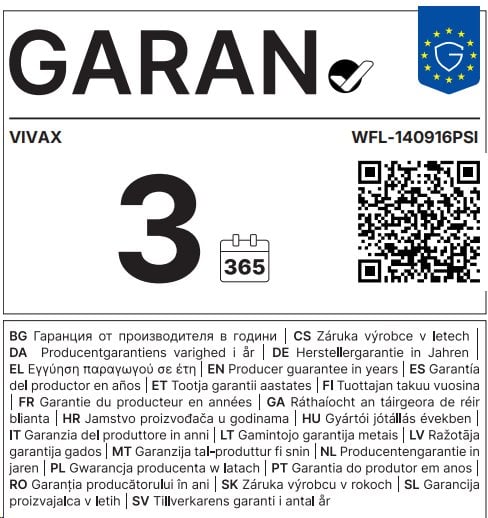 VIVAX WFL-140916PSI + CDR-0916SHP