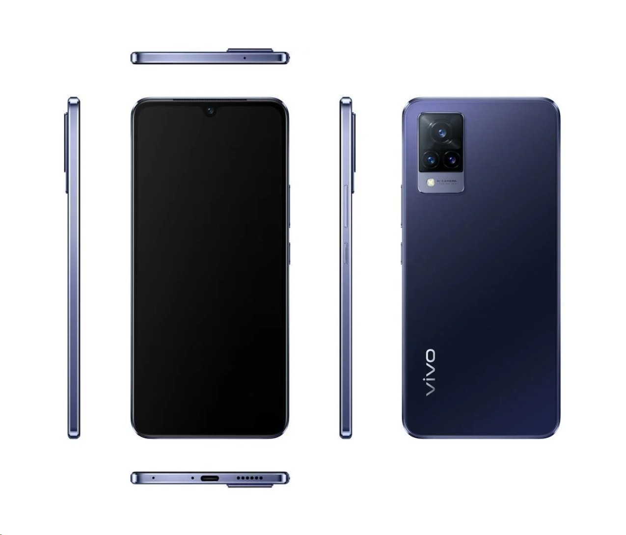 Vivo V21 5G modrá 5658171