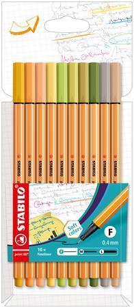 Vložky STABILO "Point 88", 10 farieb, 0,4 mm 8810-22