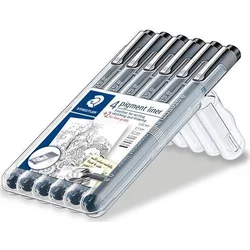 Vložky STAEDTLER "Pigment Liner", čierne, sada 6 kusov
