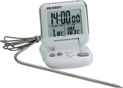Voltcraft DET-3T Sklápěcí teploměr s časovačem, Rozsah měření 0 až +200 C