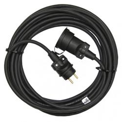 Vonkajší predlžovací kábel 40 m / 1 zásuvka / čierna / guma / 230 V / 1,5 mm2