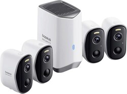 Vonkajšia kamera Baseus Security N1 Plus 2K, sada 4+1, biela
