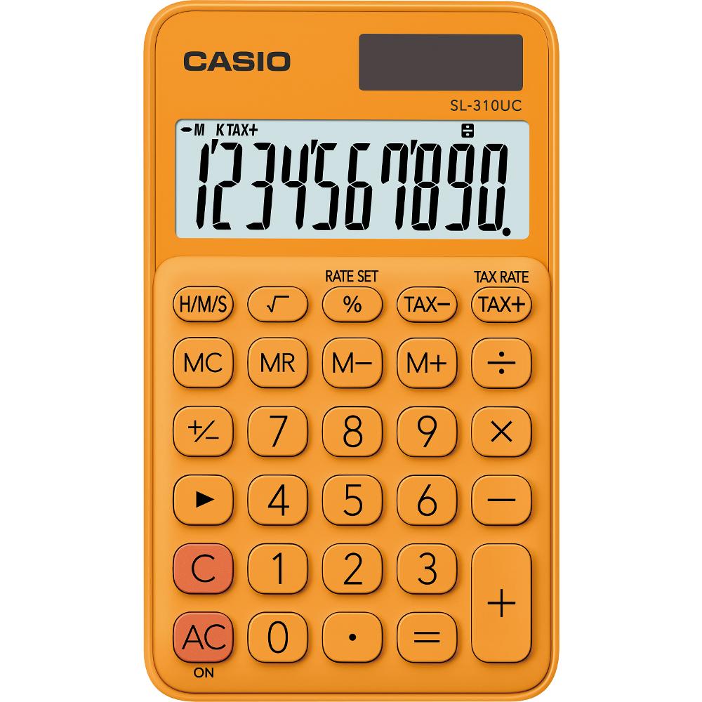 Vrecková kalkulačka Casio SL 310 UC RG, oranžová