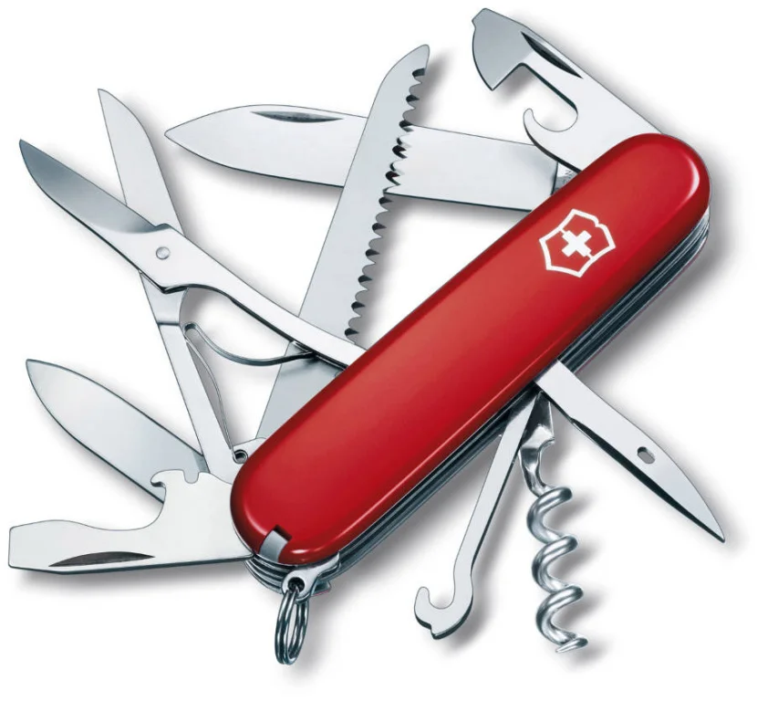 Vreckový nôž Victorinox Huntsman 91 mm, červený