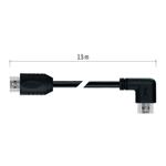Vysokorýchlostný kábel HDMI 2.0 A vidlica - A vidlica 90° 1,5 m