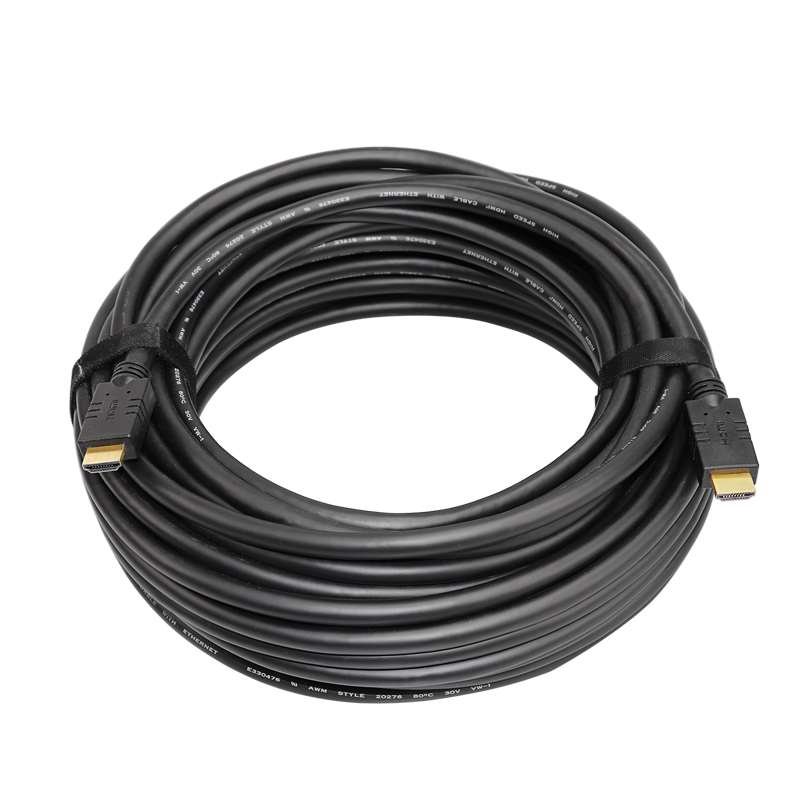 Vysokorýchlostný kábel PremiumCord HDMI s Ether.4K@60Hz so zosilňovačom, 25 m, 3x tienenie, M/M, pozlátené konektory,