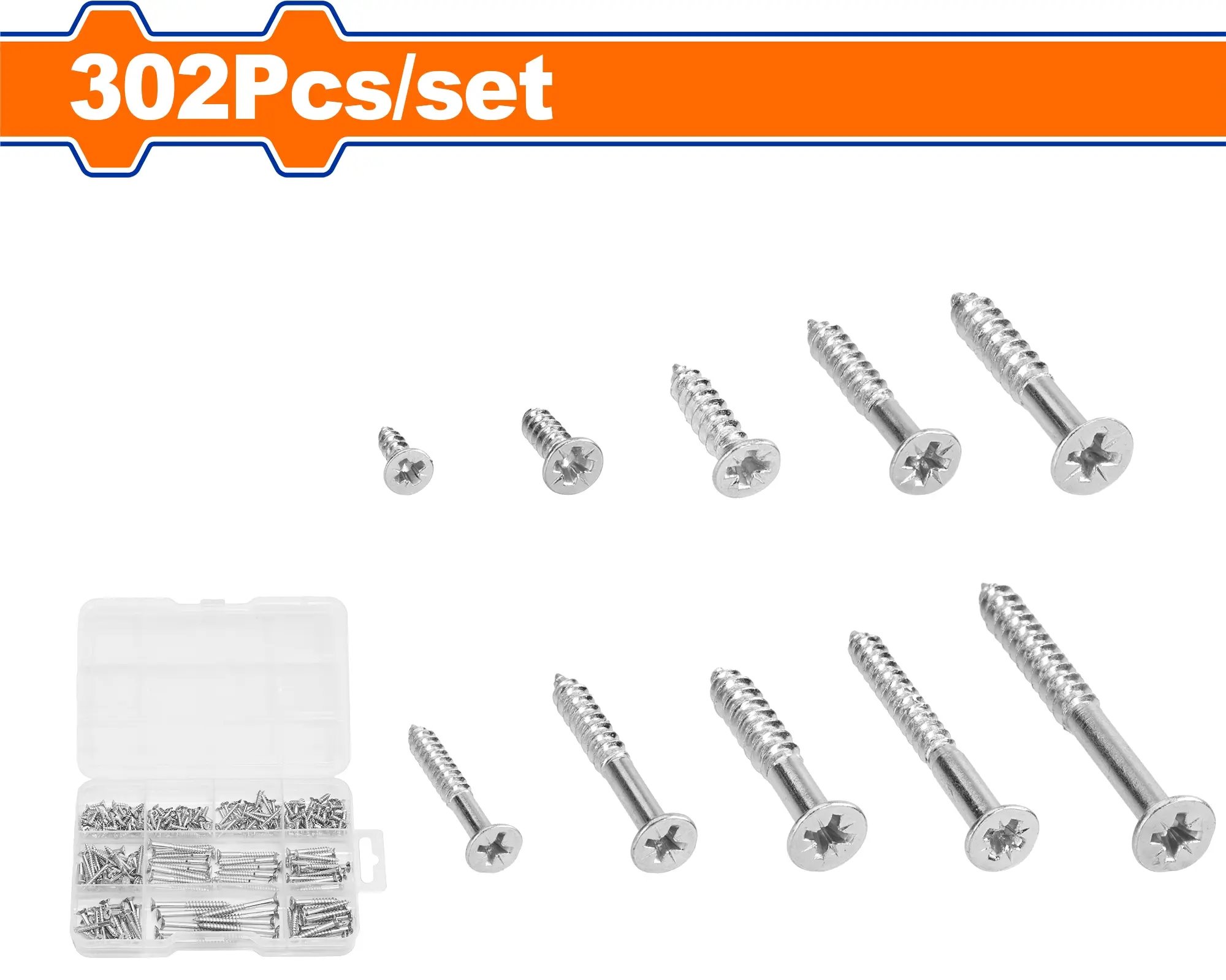 Wadfow Vrut samořezný ZH sada 302 ks