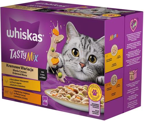 Whiskas Tasty Mix Creamy Creations 12x85g kapsička pro kočky
