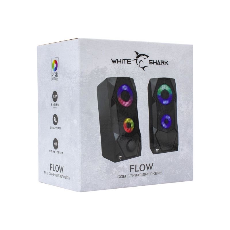White Shark FLOW, 2.0/5W, čierna