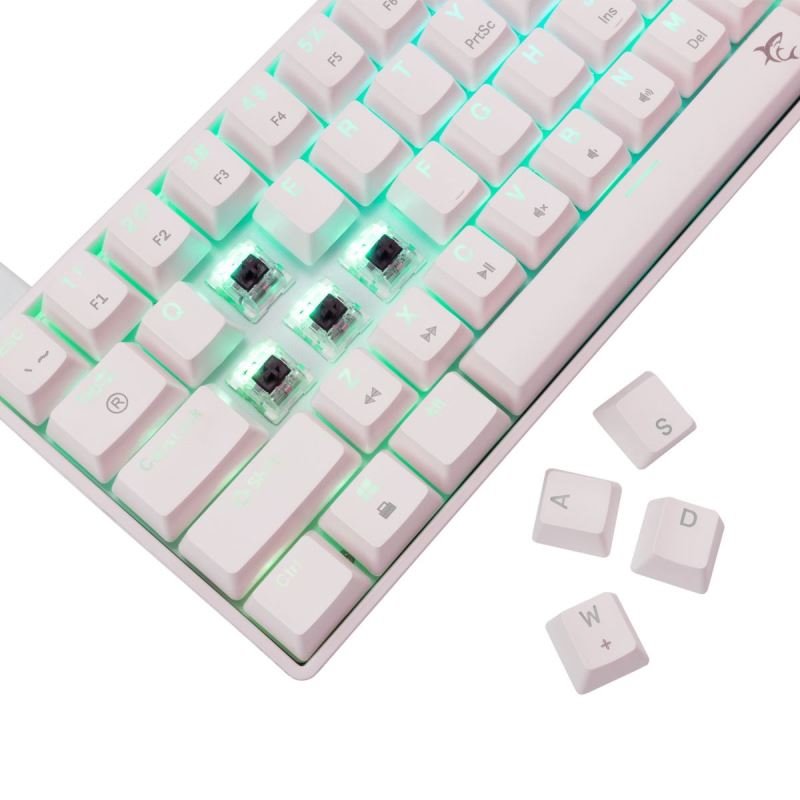 White Shark SHINOBI 2, bílá (US + hnědé switche)