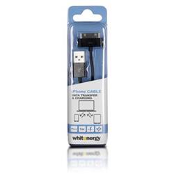 Whitenergy Datový kabel iPhone 4 100cm černý