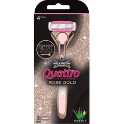 Wilkinson Sword Quattro for Women Rose Gold holící strojek + 1 náhradní hlavice