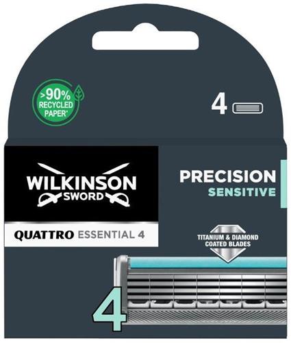 Wilkinson Sword Quattro Titanium Sensitive náhradní hlavice 4 ks