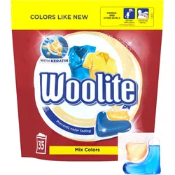 WOOLITE dual caps COLOR Keratin XL 35 5900627076967 - Prací prostředky