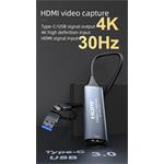 Zachytávač/grafber HDMI PremiumCord s konektorom USB3.0 a USB-C