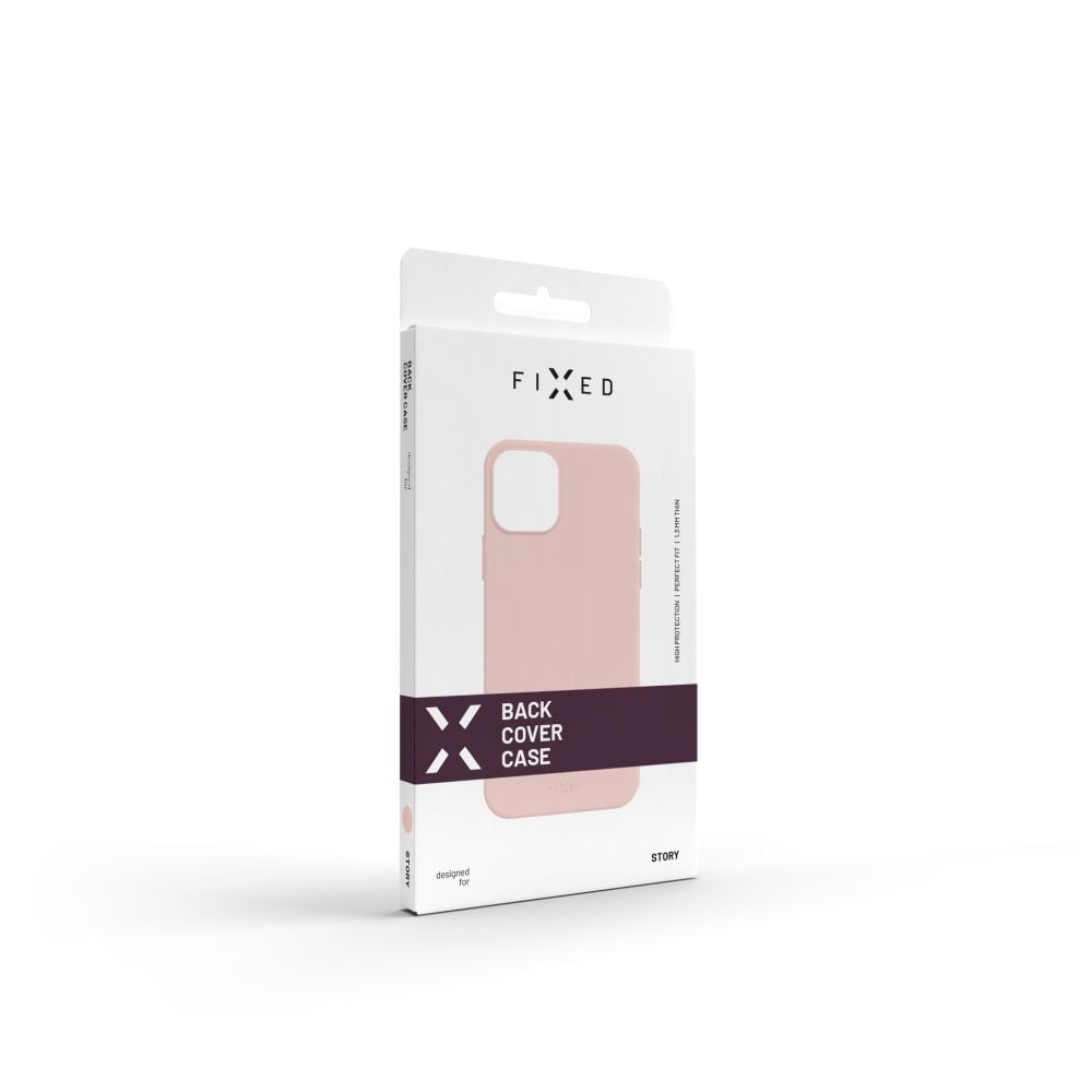Zadní pogumovaný kryt FIXED Story pro Apple iPhone 15 Pro Max, růžový