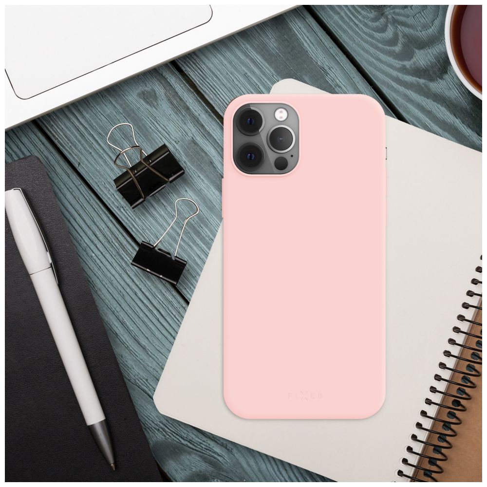 Zadní pogumovaný kryt FIXED Story pro Apple iPhone 17 Pro, růžový